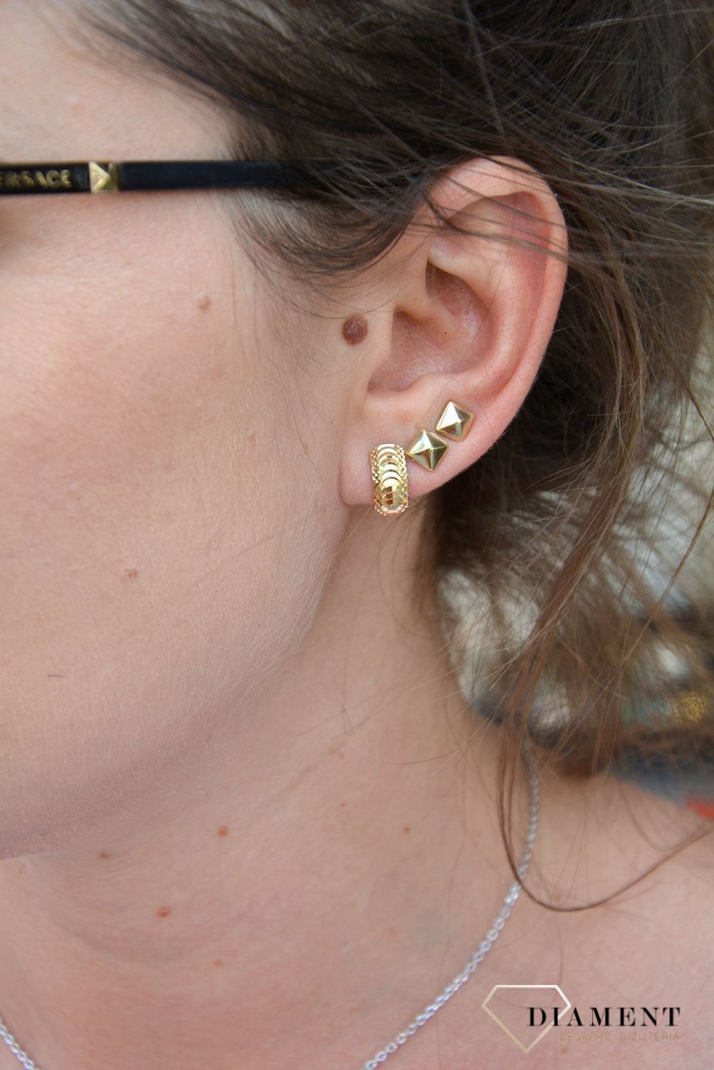 Złote kolczyki 585 grawerowane KL 2349I 585.jpg